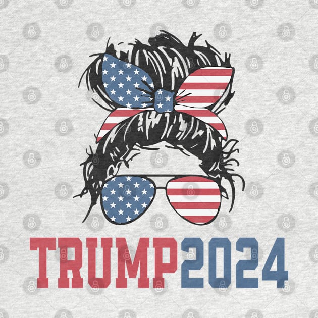 Vintage Trump 2024 Messy Hair Bun by Etopix